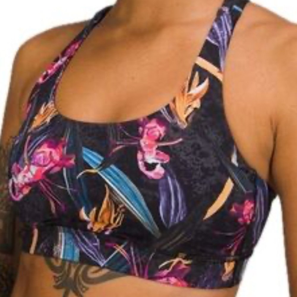 Lululemon Energy Bra, floral bird pattern- Size 4
